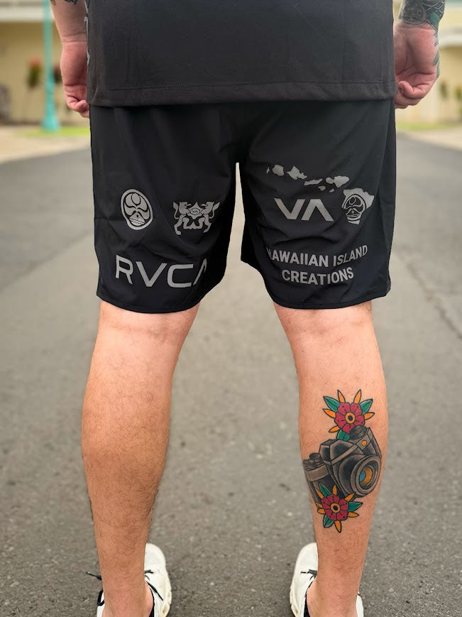 RVCA X HIC HIC YOGGER STRETCH 17" SHORT - BLACK