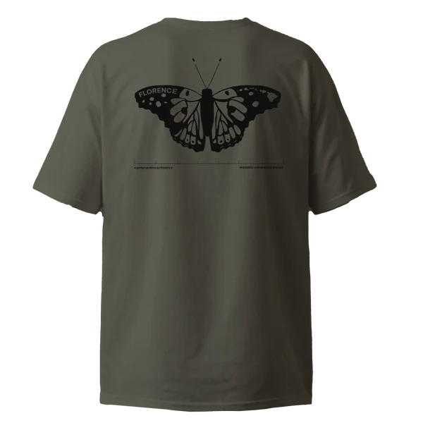 FLORENCE MARINE X KAM BUTTERFLY TEE - MOSS GREY (MSG)