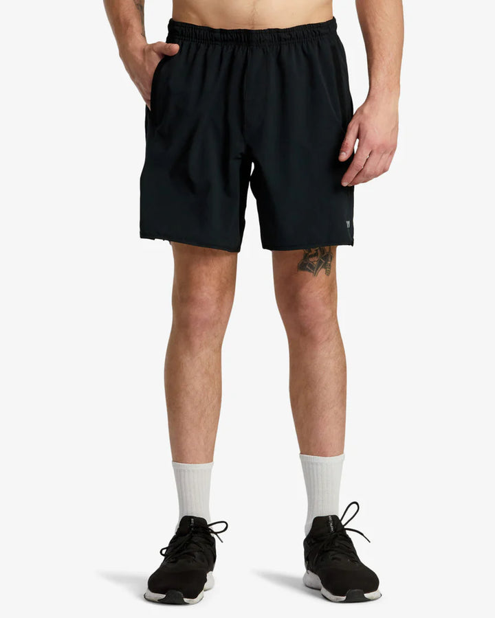 RVCA YOGGER STRETCH 17" SHORT - BLACK