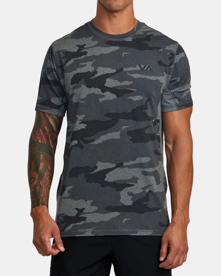 RVCA SPORT VENT ATHLETIC TEE - CAMO