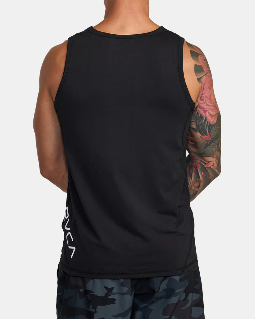 RVCA SPORT VENT ATHLETIC TANK TOP - BLACK