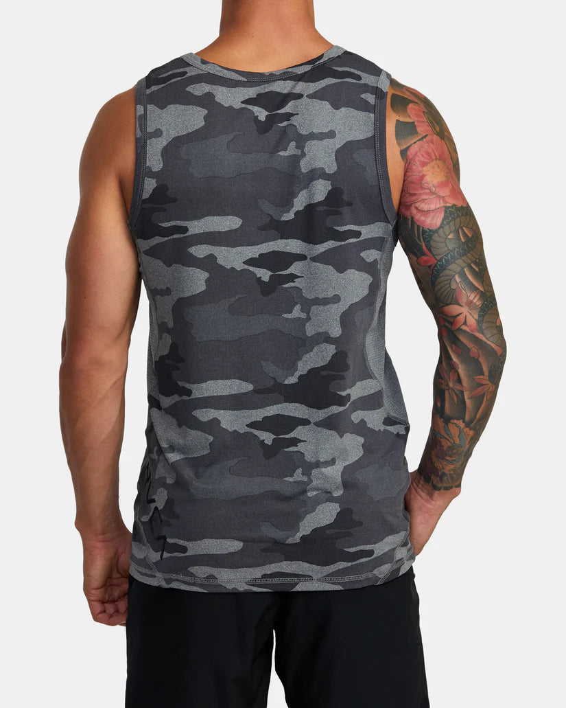 RVCA SPORT VENT ATHLETIC TANK TOP - CAMO